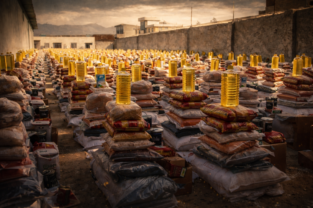 Aid was distributed to nearly 8,000 families across five provinces ...